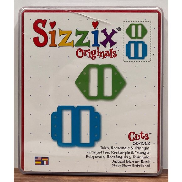 Sizzix Originals Die Cuts 38-1062 Tabs Rectangle & Triangle Scrapbooking - Picture 1 of 2